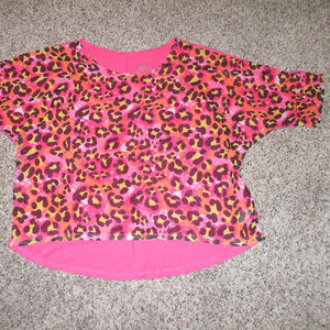 Justice Pink Animal Print Fashion Shirt Top